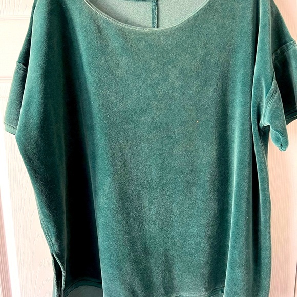 TEAL VELVET TUNIC  Size M - Picture 4 of 5